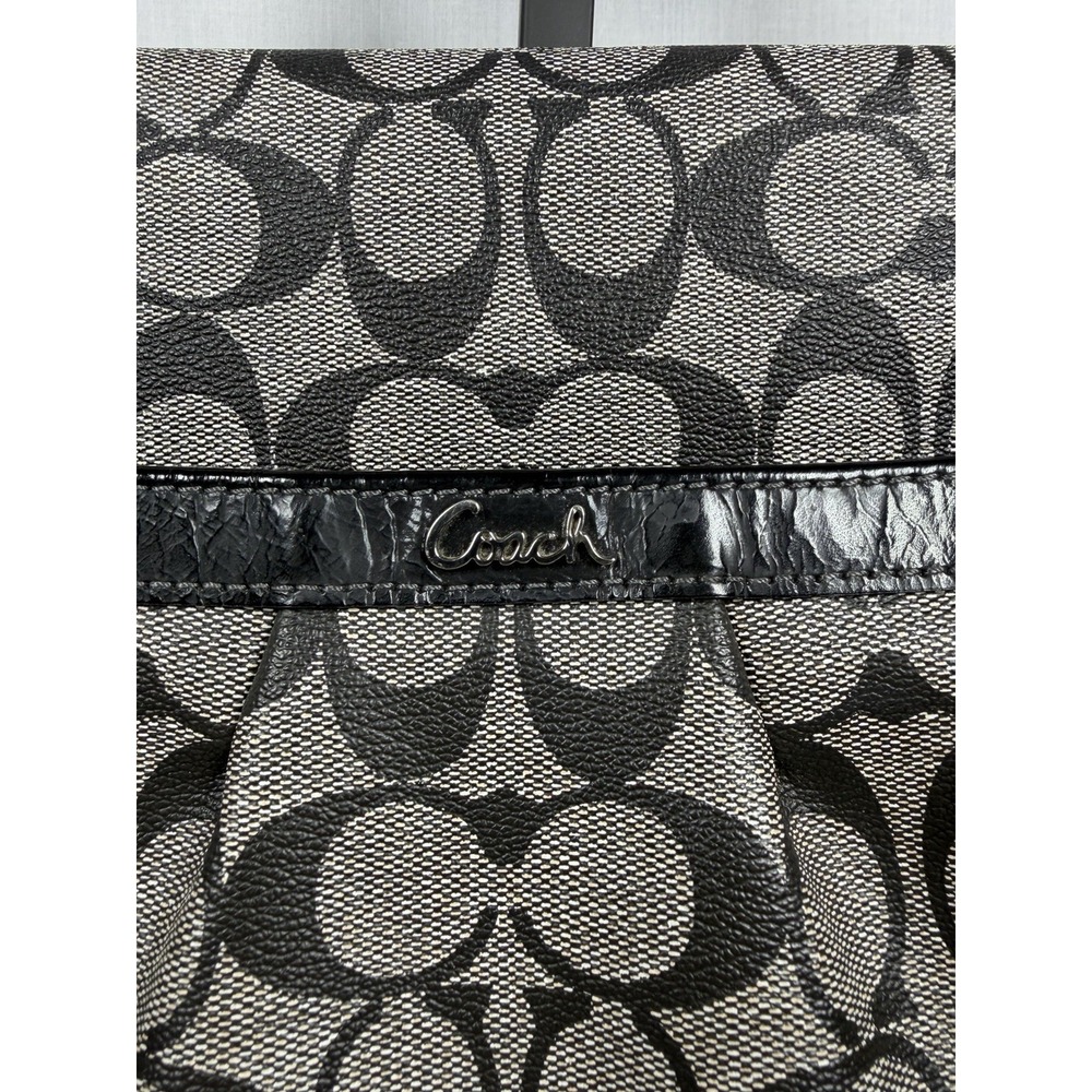 Coach Ashley Signature‎ Coated Canvas Flap Closure Messenger Diaper Shoulder Bag - Picture 6 of 16